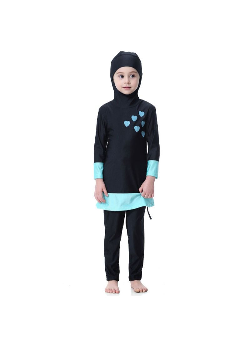 2-Piece Anti Exposure Burkinis Set Black