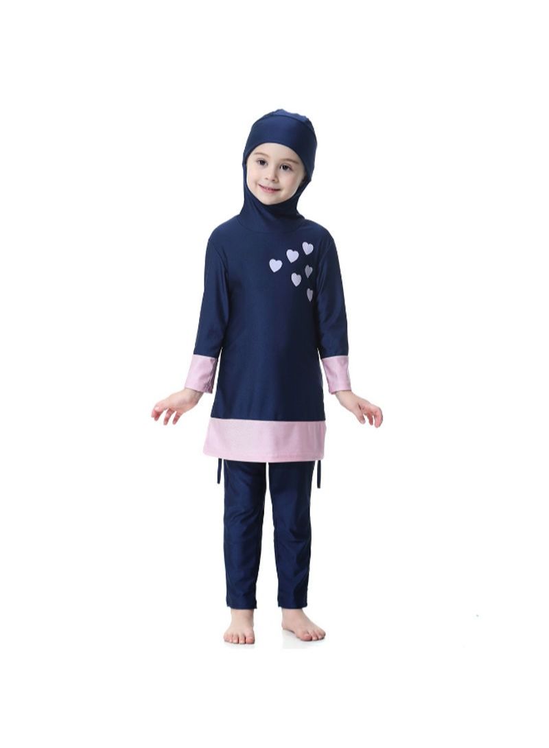 2-Piece Anti Exposure Burkinis Set Navy