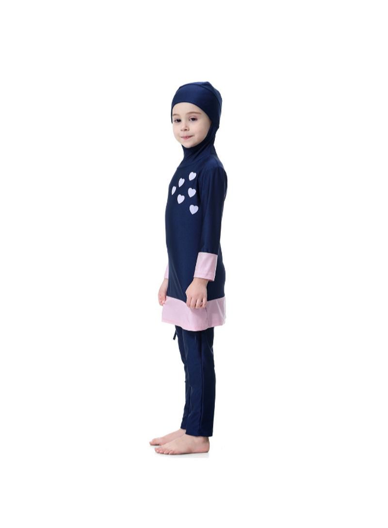 2-Piece Anti Exposure Burkinis Set Navy