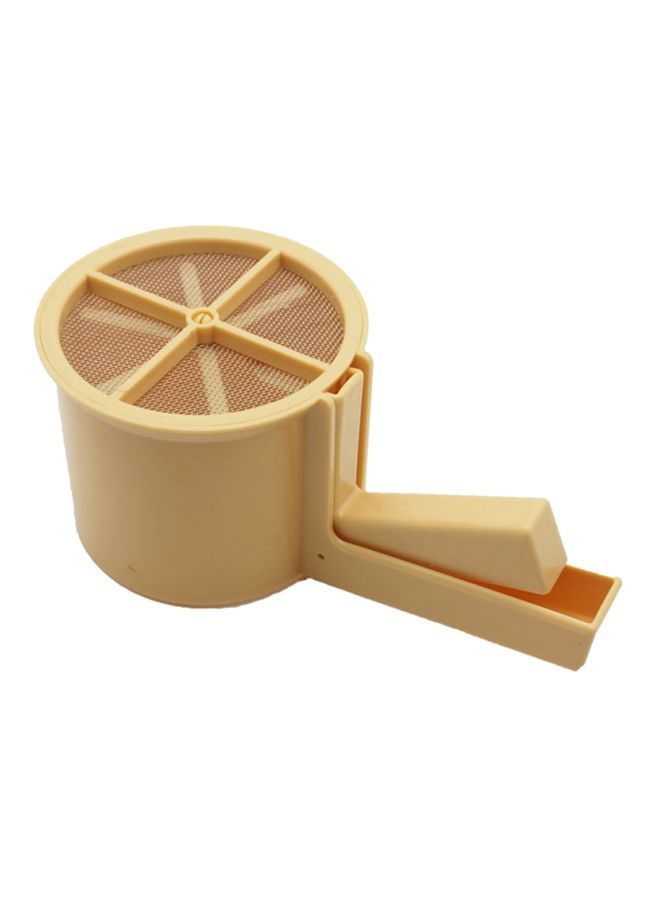 Plastic Flour Sifter Beige 9.5x10.5cm