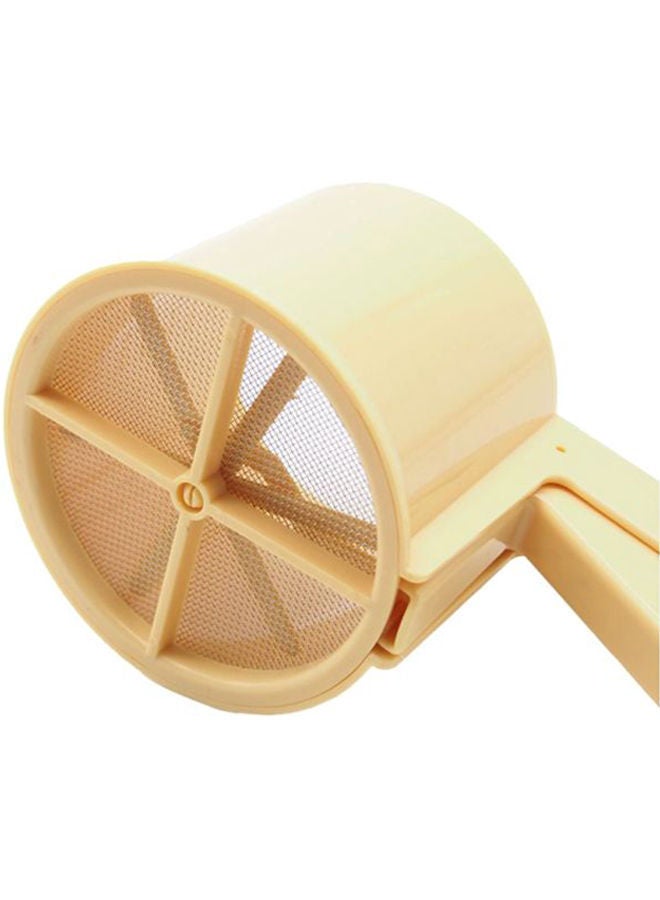 Plastic Flour Sifter Beige 9.5x10.5cm