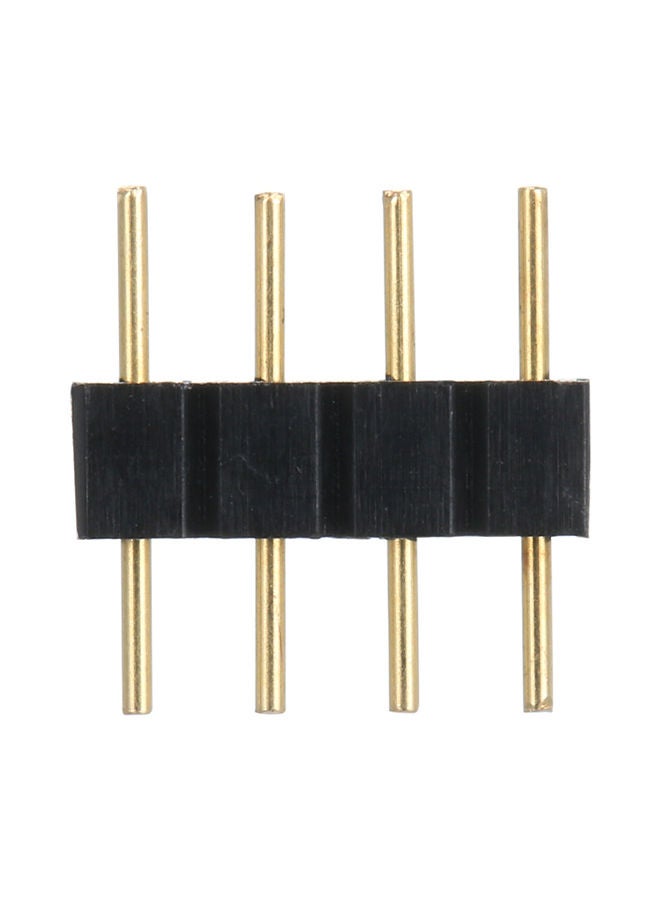 50-Piece 4-Pin Male Strip Lighting Connector Plug Set Black 8x4x8centimeter