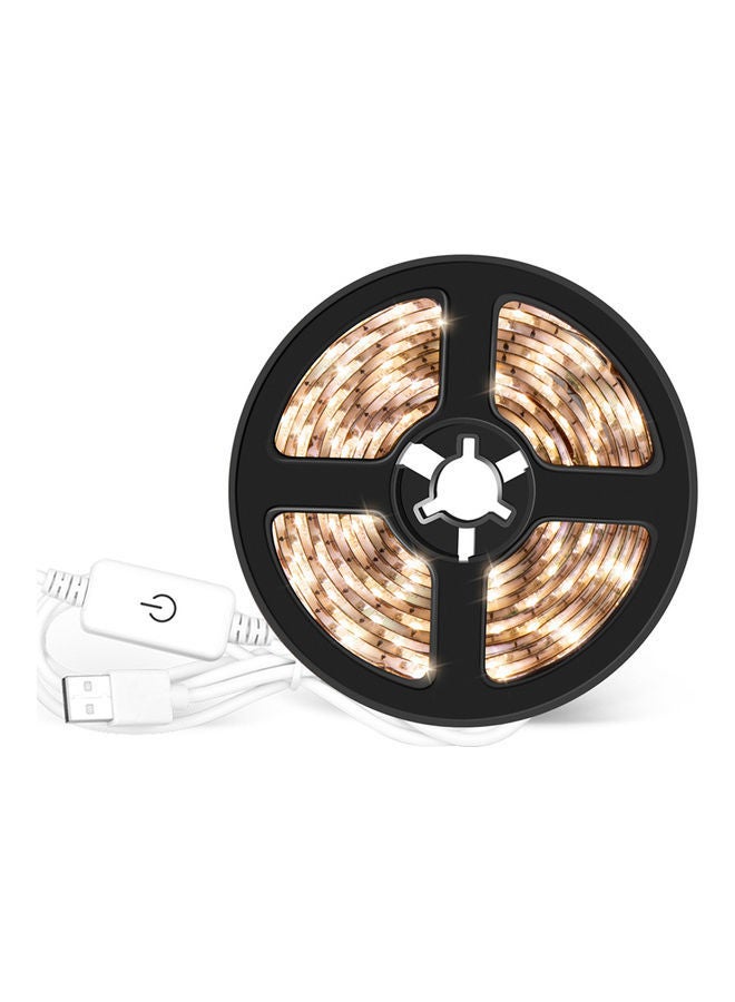 USB Dimmable LED Strip Light Touching Control 4M Brown/White