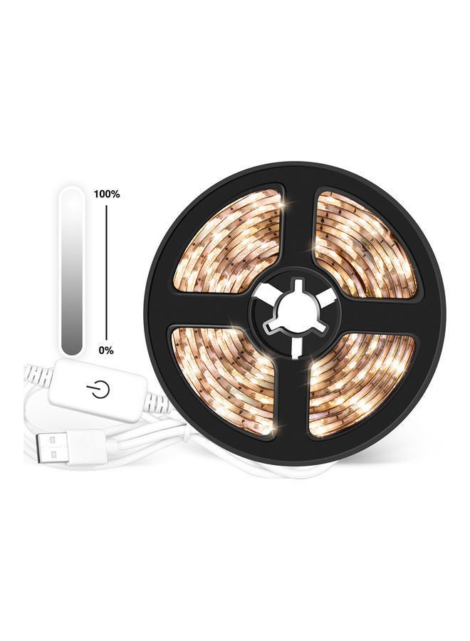 USB Dimmable LED Strip Light Touching Control 4M Brown/White