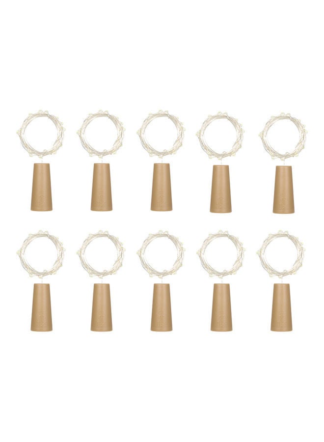 10-Pack Twistable Bendable Foldable Bottle Stopper Atmosphere Lamp Warm White