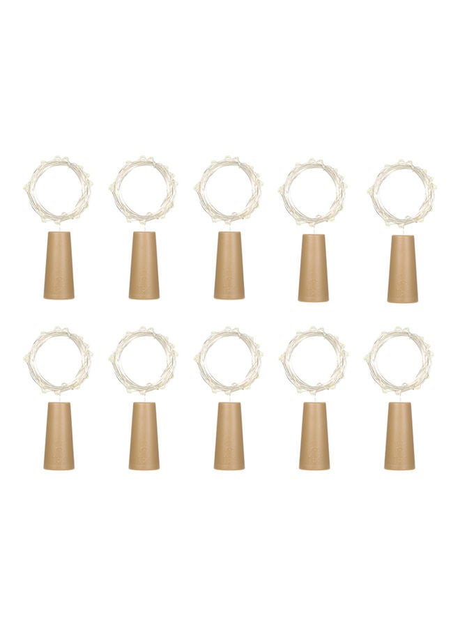 10-Pack Twistable Bendable Foldable Bottle Stopper Atmosphere Lamp Brown