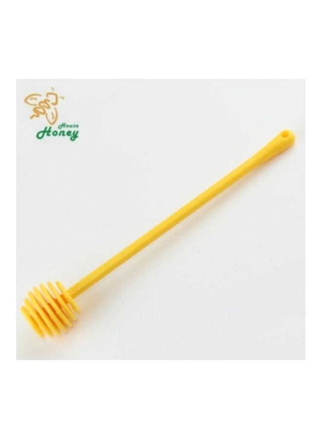 Plastic Stirring Stick Rod Spoon Yellow