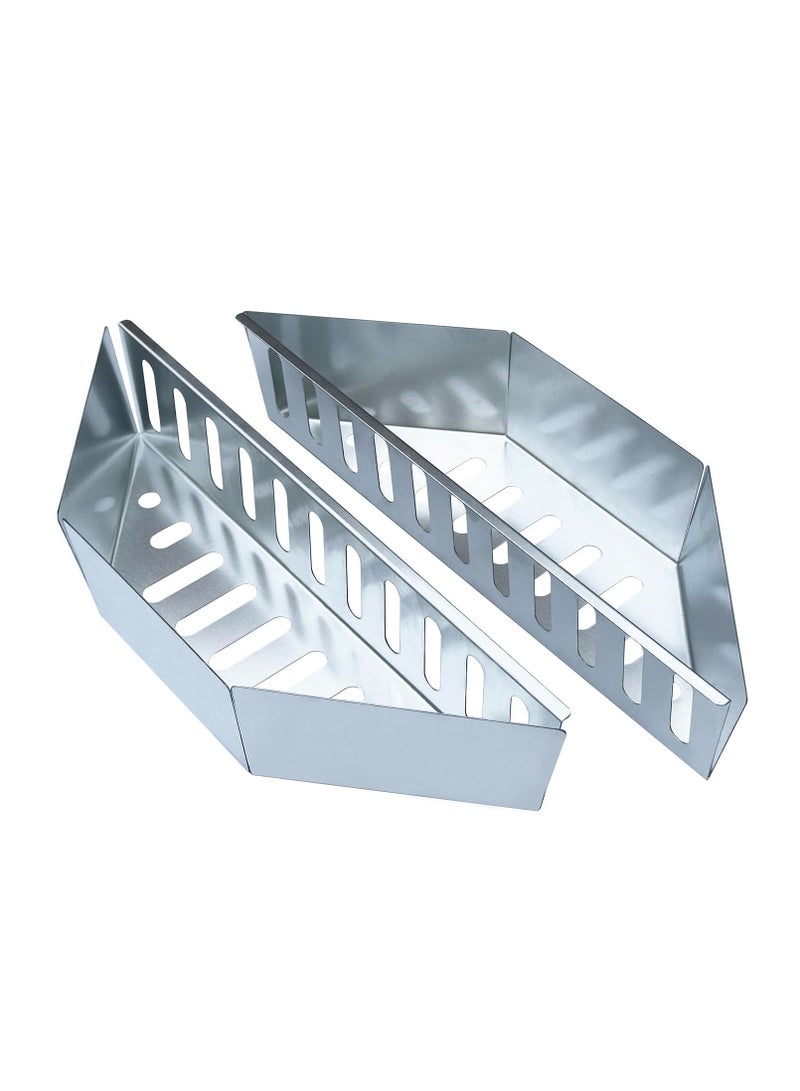 Charcoal Basket Stainless Steel, Set of 2 BBQ Charcoal Grill Basket Holders, Charcoal Tray Weber Grill Accessories Parts Replacement for Weber 22