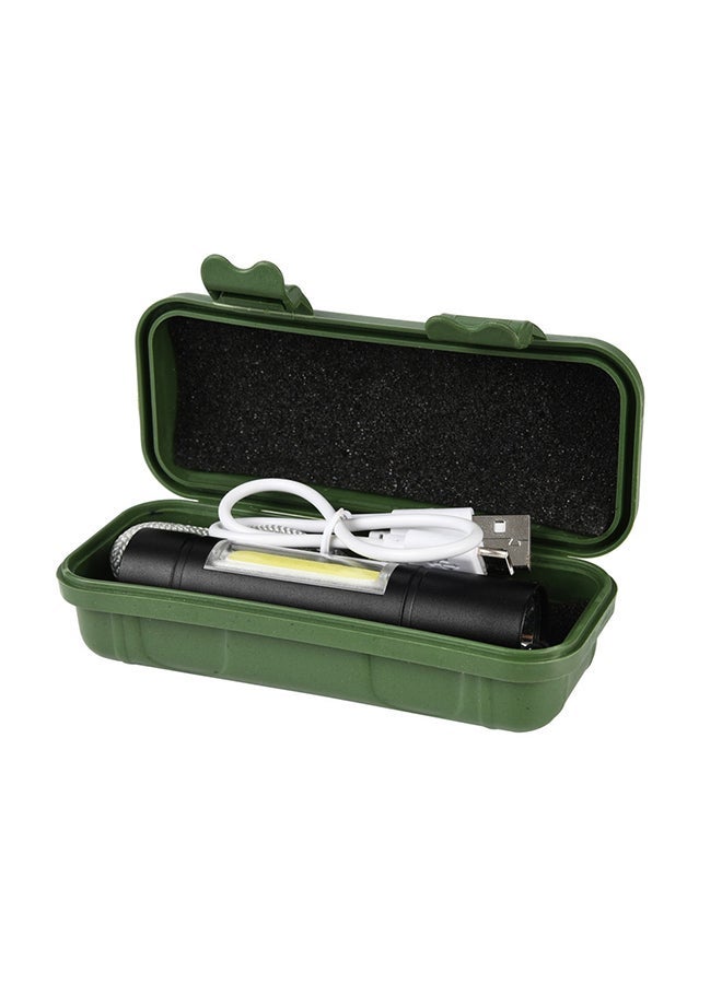 Mini Q5 LED USB Rechargeable Flashlight Torch Lamp Light 3Modes Black