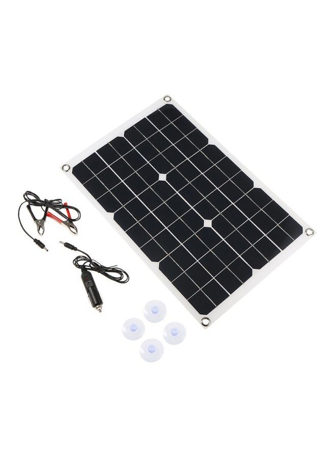 Solar Power Charging Panel With Car Charger Black 420x280mm