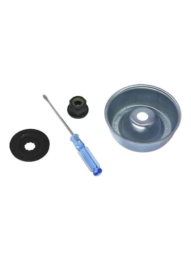 4-Piece Mower Blade Adapter Fix Kit Silver/Black/Blue