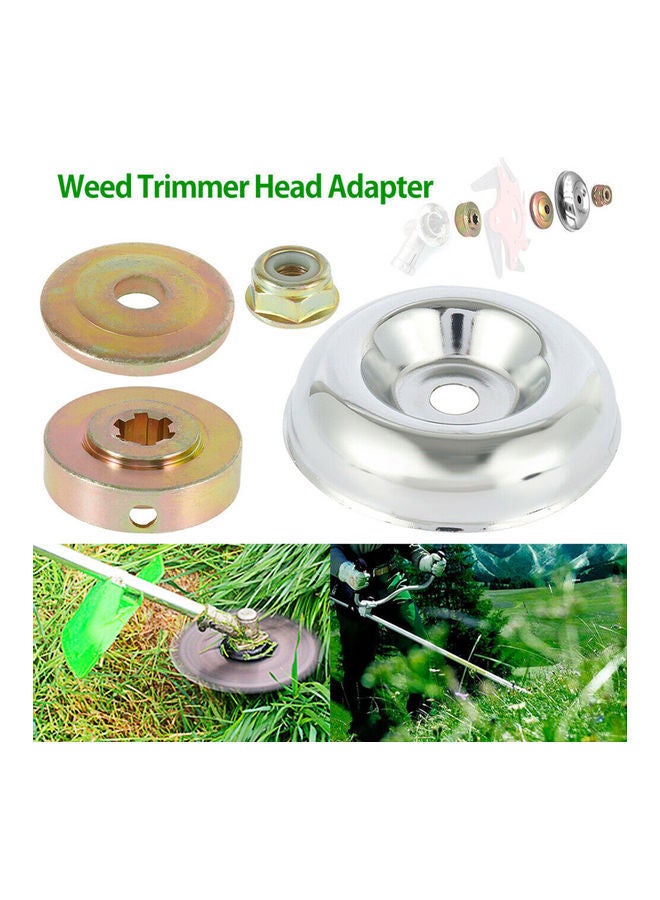 4-Piece Mower Head Adaptor Kit Silver/Gold/Green