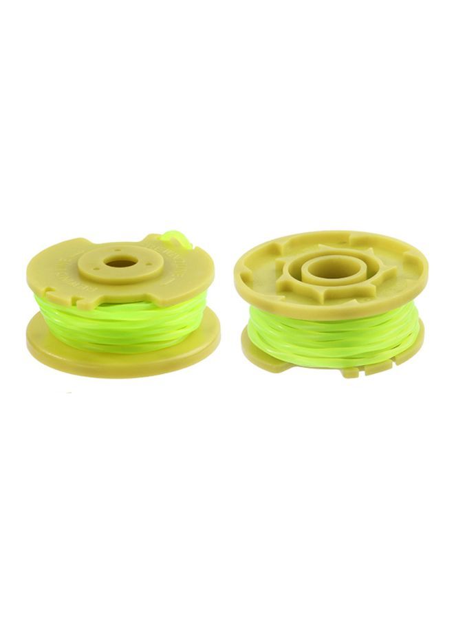 3-Piece Replaceable Automatic Mower Feed Thread Spool Green/Yellow 6x3x6cm