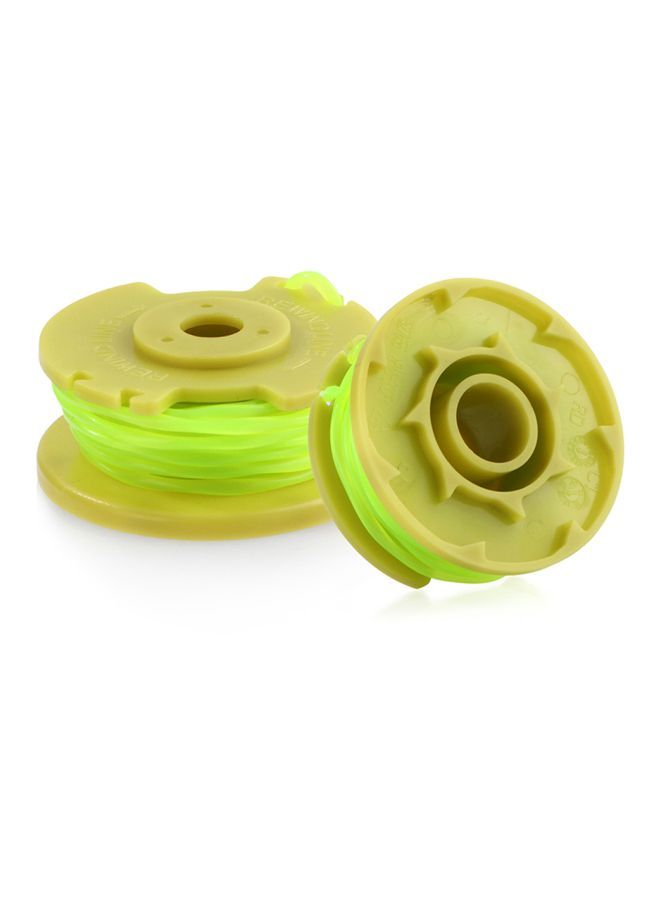 3-Piece Replaceable Automatic Mower Feed Thread Spool Green/Yellow 6x3x6cm