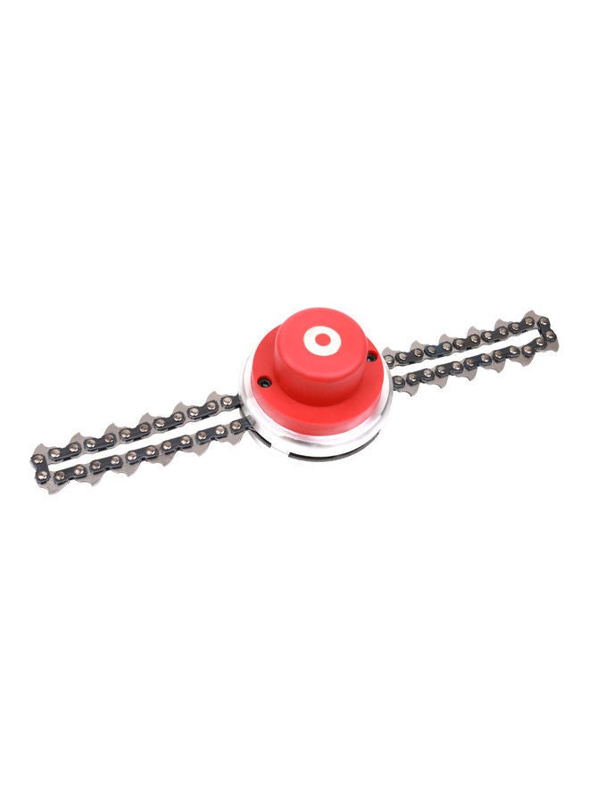 Multifunctional Chain Trimmer Head For Plants Lawn Mower Red/Grey