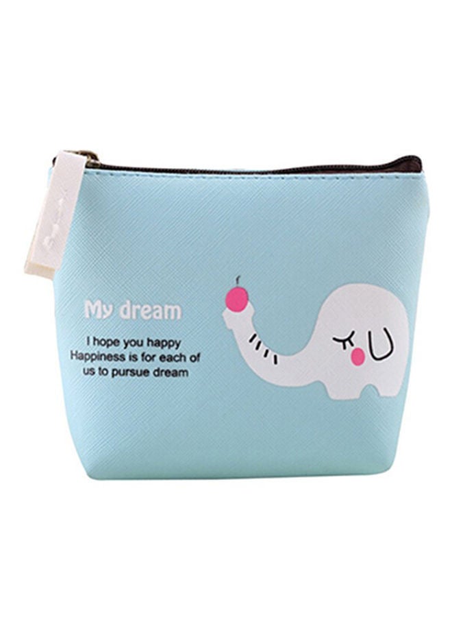 Cute Animal Print Coin Purse Blue