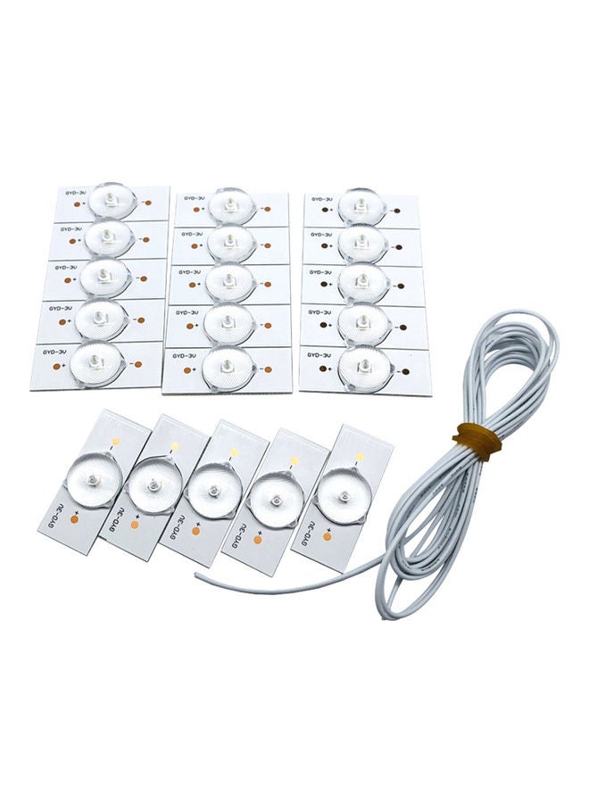 20-Piece 3V SMD Lamp Bead with 2M Wire White