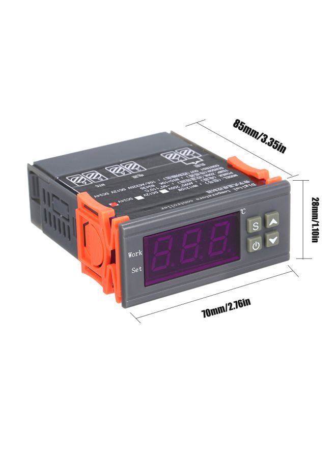 Digital Temperature Controller With Sensor Grey/Black/Orange