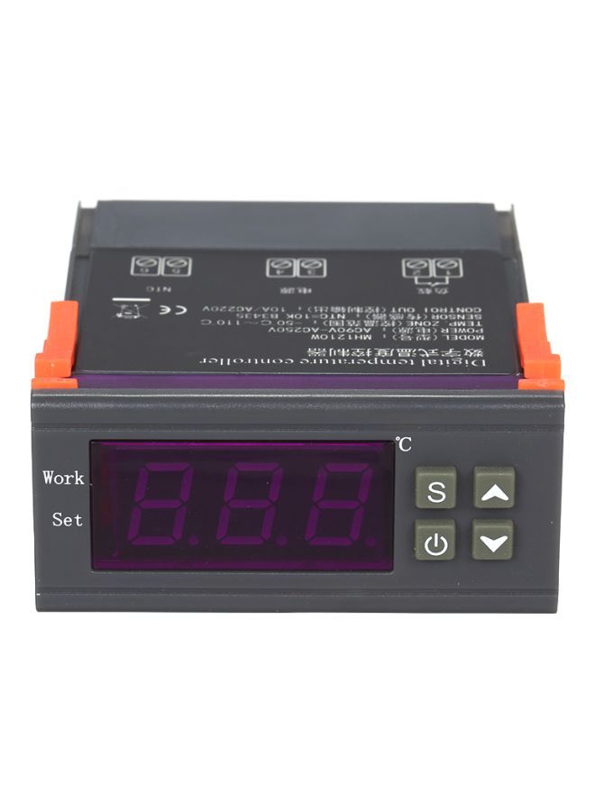 Digital Temperature Controller With Sensor Grey/Black/Orange