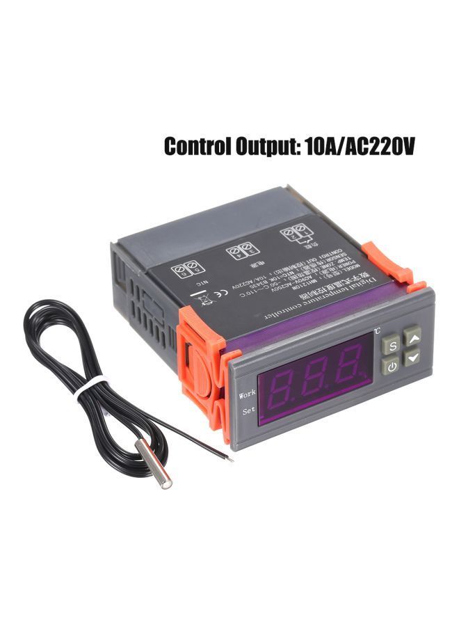 Digital Temperature Controller With Sensor Grey/Black/Orange