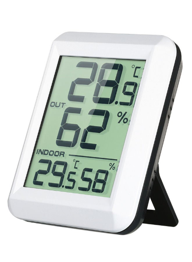 Mini LCD Digital Temperature Humidity Monitor White/Black