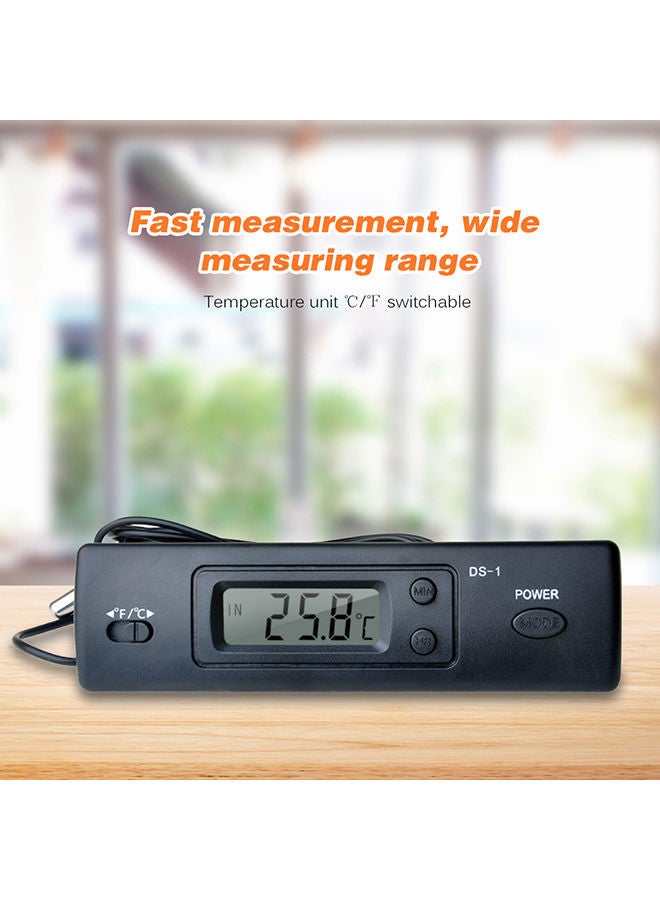 Electronic Digital Thermometer Black 12.50X3.50X4.00cm