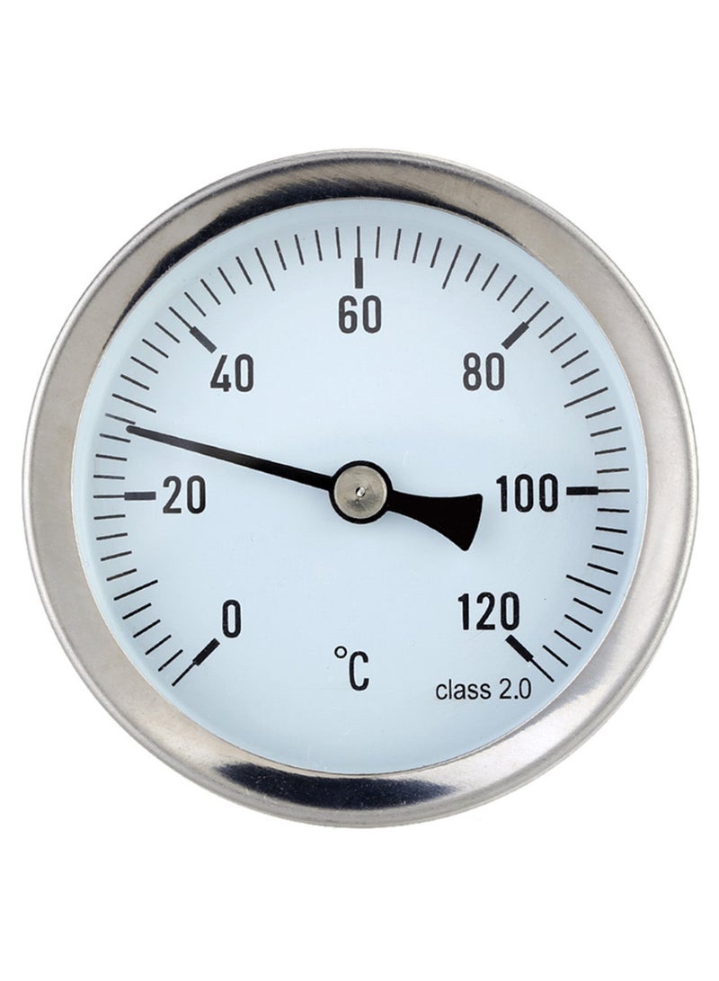 Horizontal Dial Thermometer Silver/Gold/White