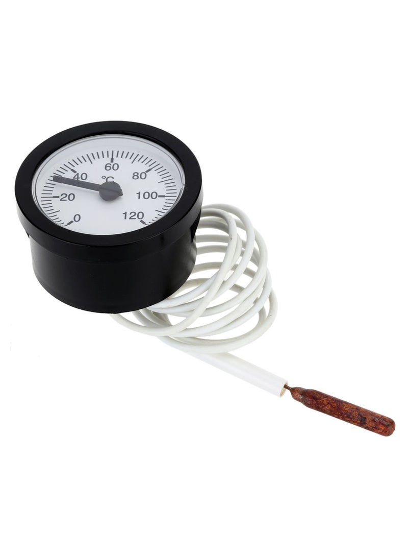 Capillary Temperature Gauge Thermometer Black/White