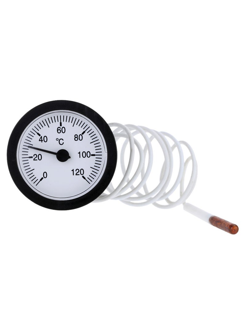 Capillary Temperature Gauge Thermometer Black/White