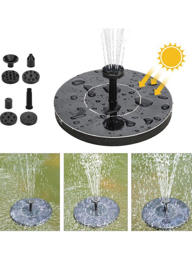 Pool Floating Solar Power Fountain Black