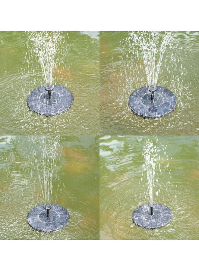 Pool Floating Solar Power Fountain Black