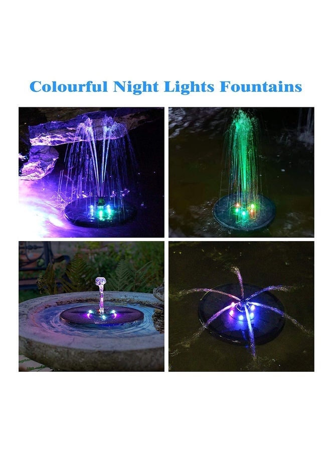 LED Solar Fountain Pump Set Black/Silver