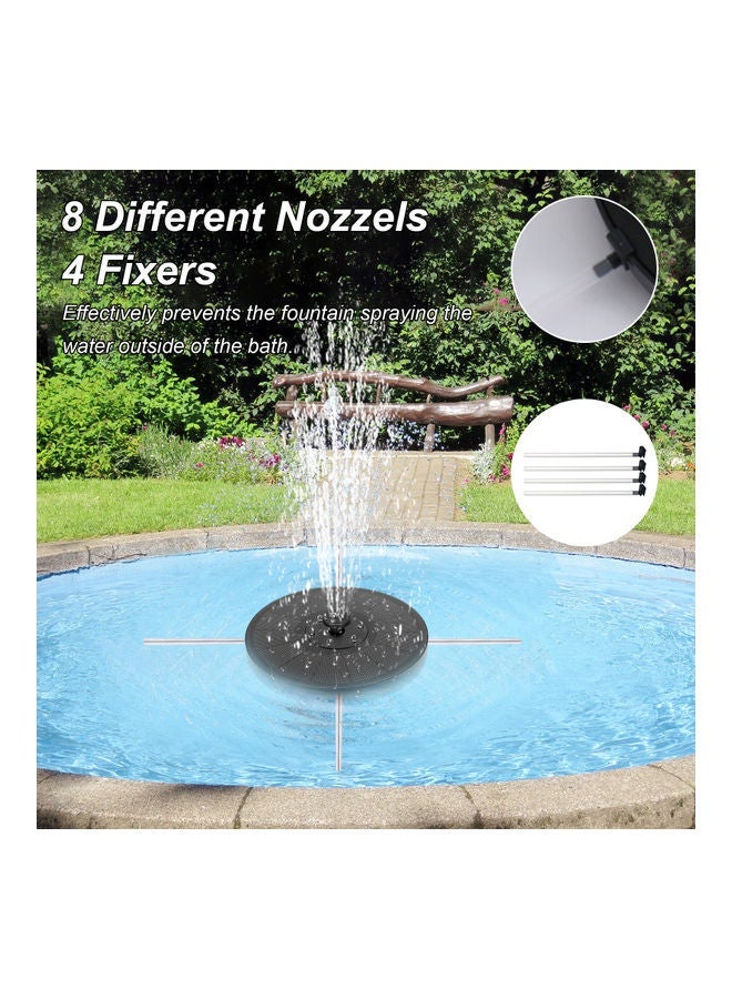 LED Solar Fountain Pump Set Black/Silver