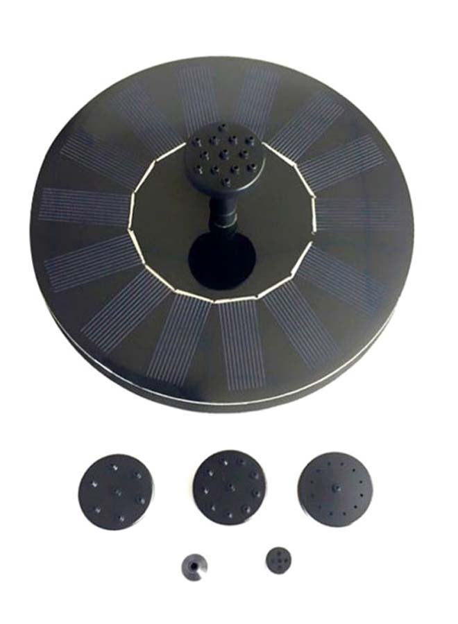 Solar Powered Water Fountain With Nozzle Black