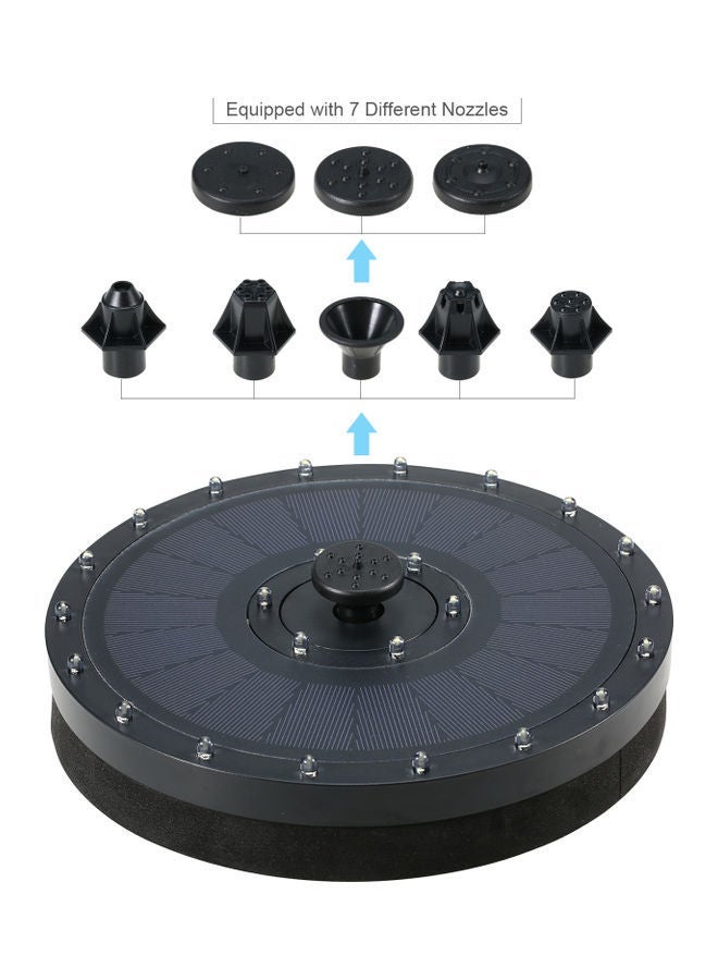 LED Solar Floating Fountain Pump Black