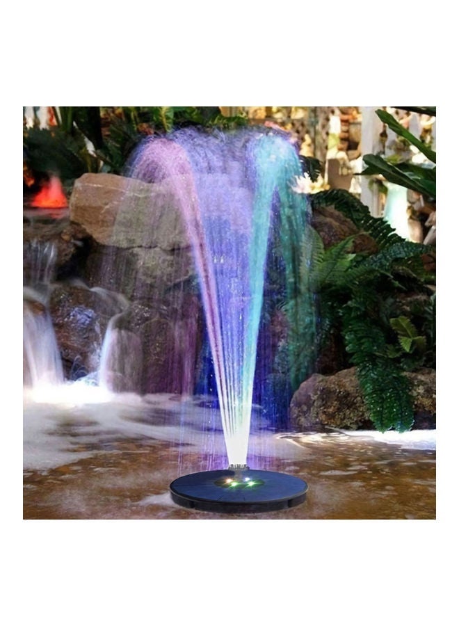 Solar Powered Outdoor Bird Bath Fountain Water Pump With LED Lights Black