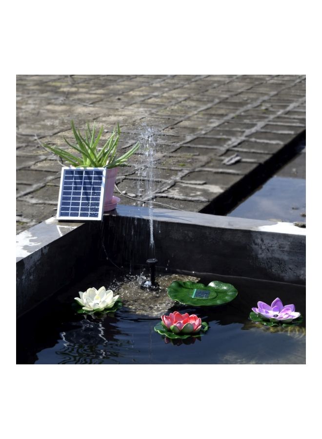 Solar Powered Decorative Fountain Water Pump White/Black 17x5x29cm