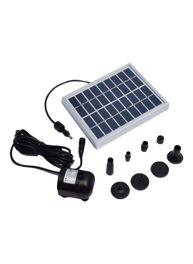 Solar Powered Decorative Fountain Water Pump White/Black 17x5x29cm