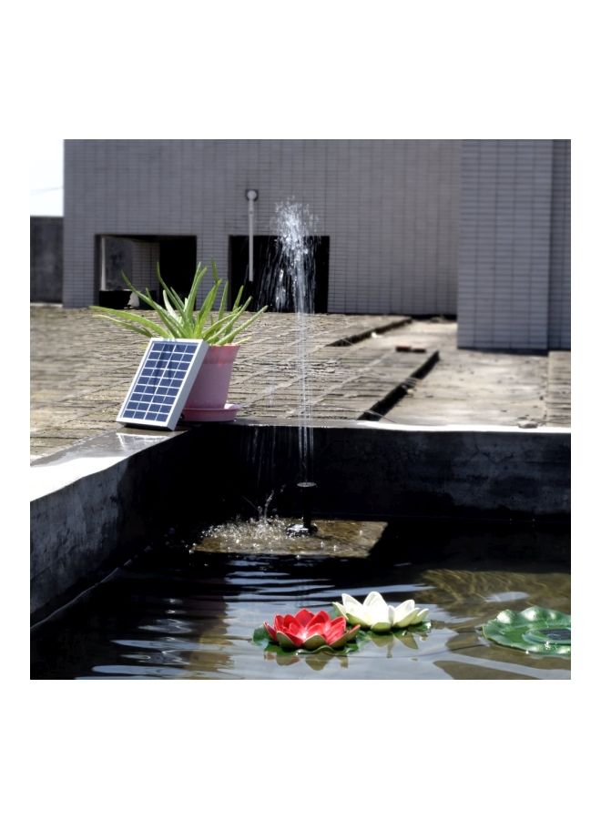 Solar Powered Decorative Fountain Water Pump White/Black 17x5x29cm