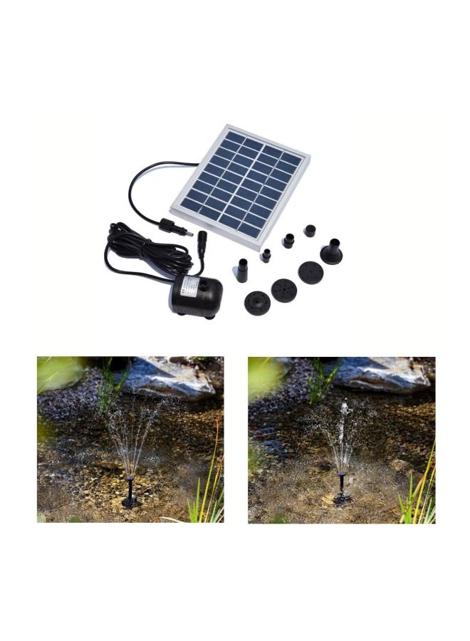 Solar Powered Decorative Fountain Water Pump White/Black 17x5x29cm