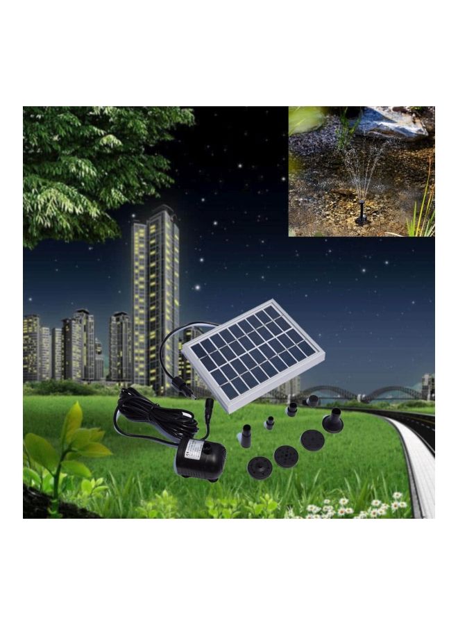 Solar Powered Decorative Fountain Water Pump White/Black 17x5x29cm