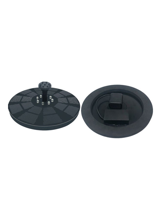 Solar Powered Outdoor Bird Bath Fountain Pump With LED Lights Black
