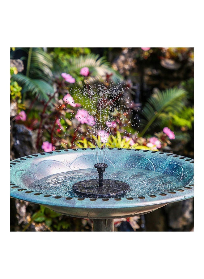 Solar Powered Outdoor Bird Bath Fountain Pump With LED Lights Black