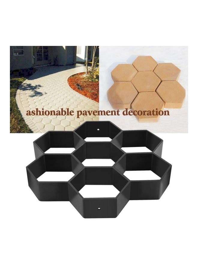 Pavement Walkway Hexagon Brick Mould Black 30x30x4.2centimeter