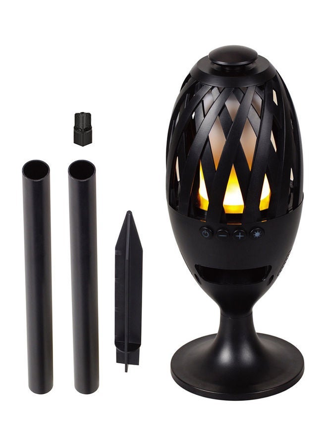 2-in-1 LED Flame BT Speaker Outdoor Lamp Black