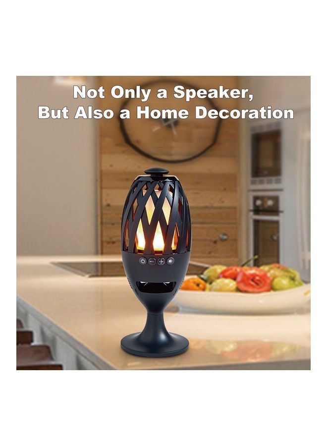 2-in-1 LED Flame BT Speaker Outdoor Lamp Black