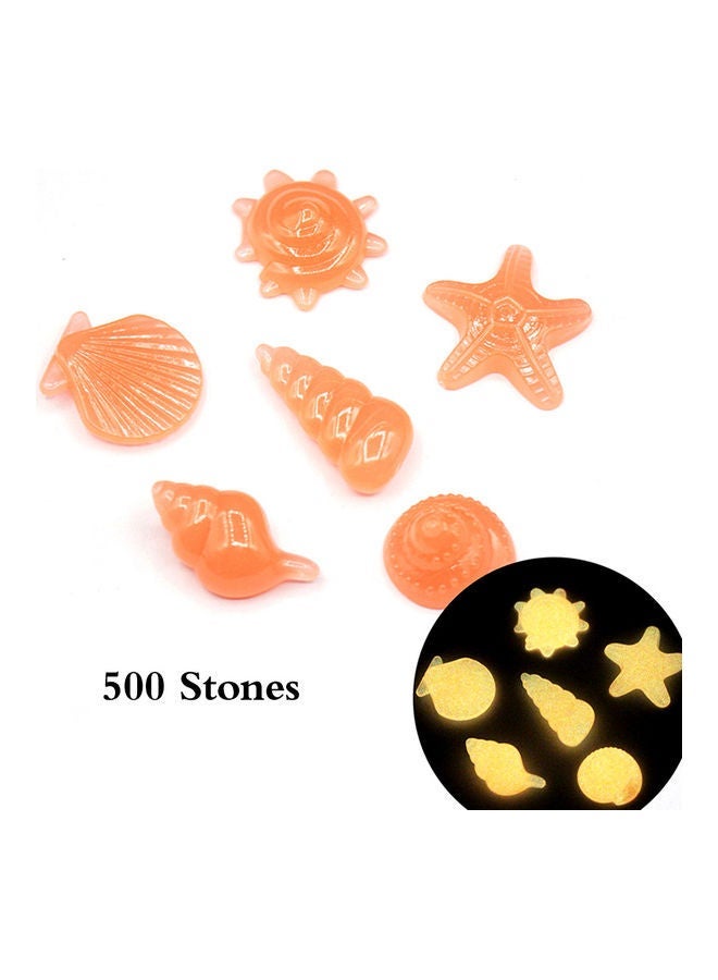 500-Piece Glow In Luminous Pebble Orange