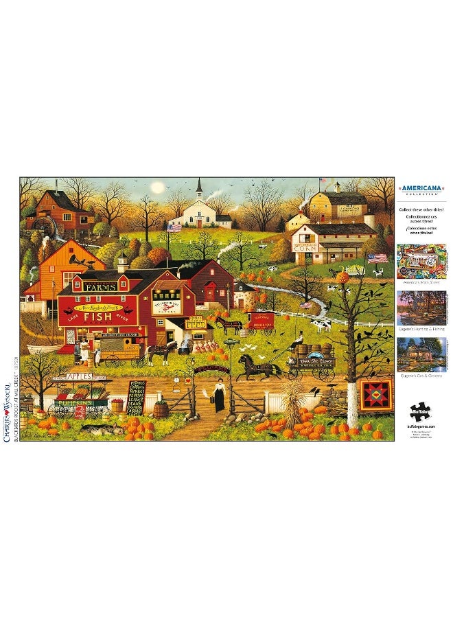 Buffalo Games - Charles Wysocki - Blackbirds Roost at Mill Creek - 500 Piece Jigsaw Puzzle for Adults Challenging Puzzle Perfect for Game Nights