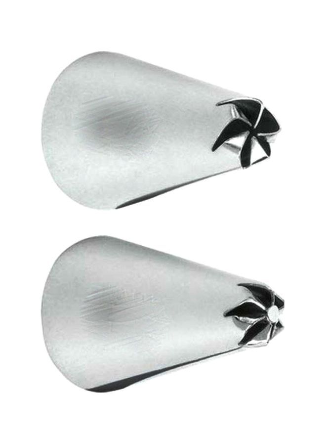 2-Piece Left Handed Drop Flower Tip Set Silver