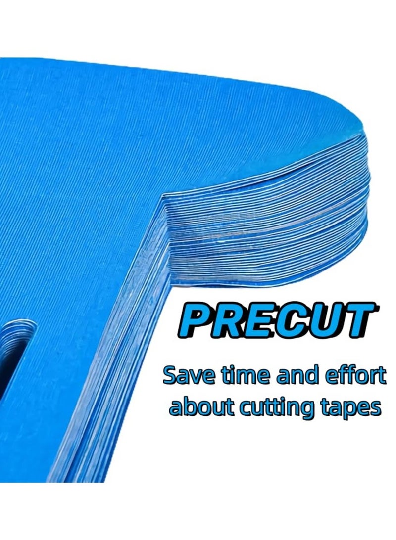 Pre-Cut Kinesiology Tape for Knee, 10 Pcs Waterproof & Elastic, Breathable Latex-Free Cotton Athletic Tape, Provide Support and Stability to Muscle,Ideal for Running, Hiking, Riding